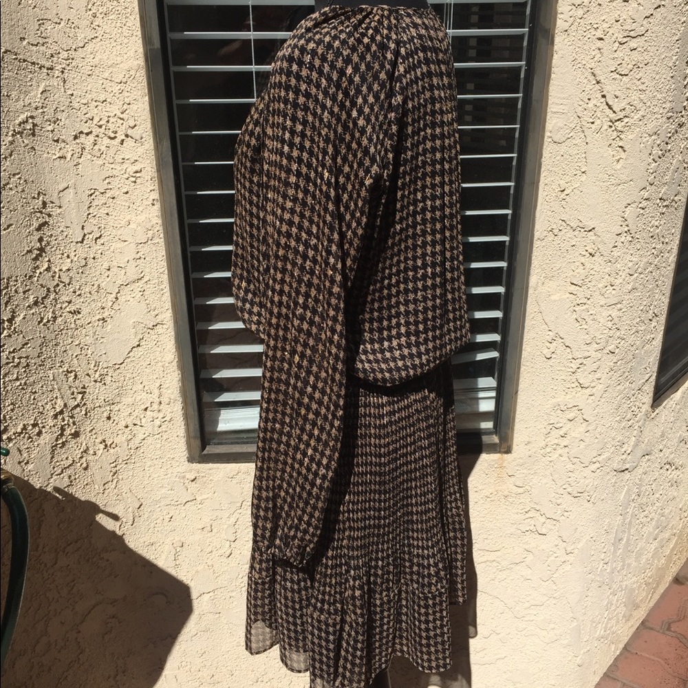 ๐ MICHAEL KORS BLACK & GOLD LONG SLEEVE DRESS- L - Picture 6 of 7